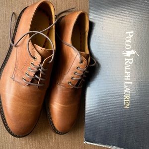 Polo Ralph Lauren “Newent” Men’s Leather Oxford. Tan. Size 10D.